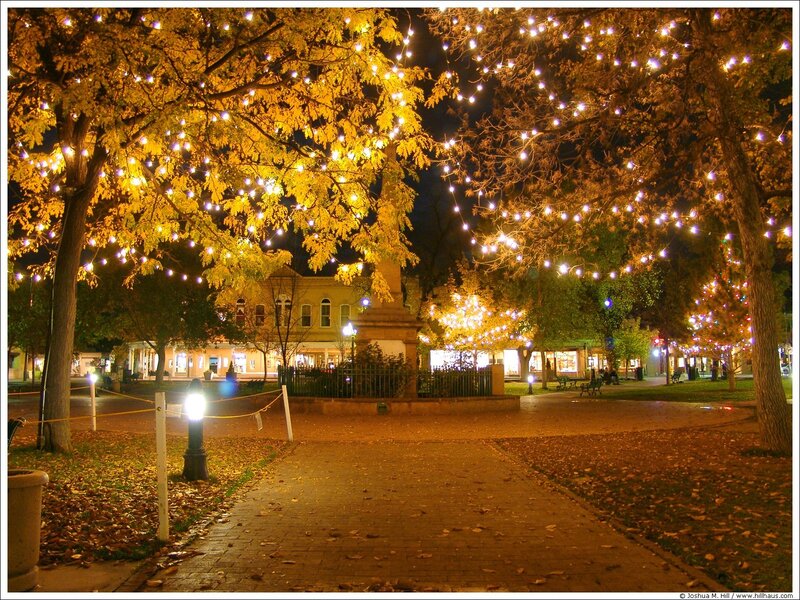 Trees with String Lights — Yellow