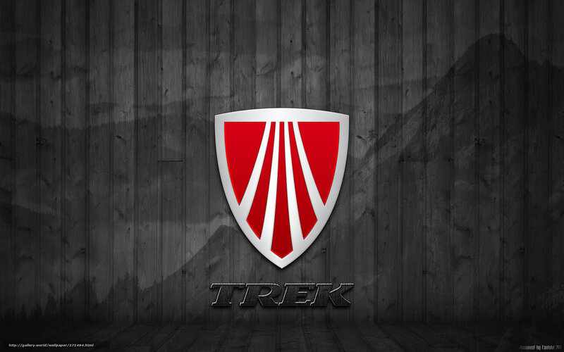 Trek logo on wooden wall