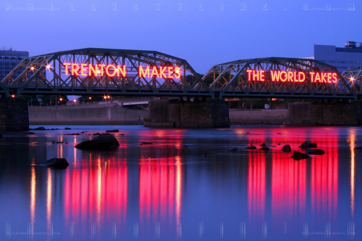 Trenton bridge neon sign