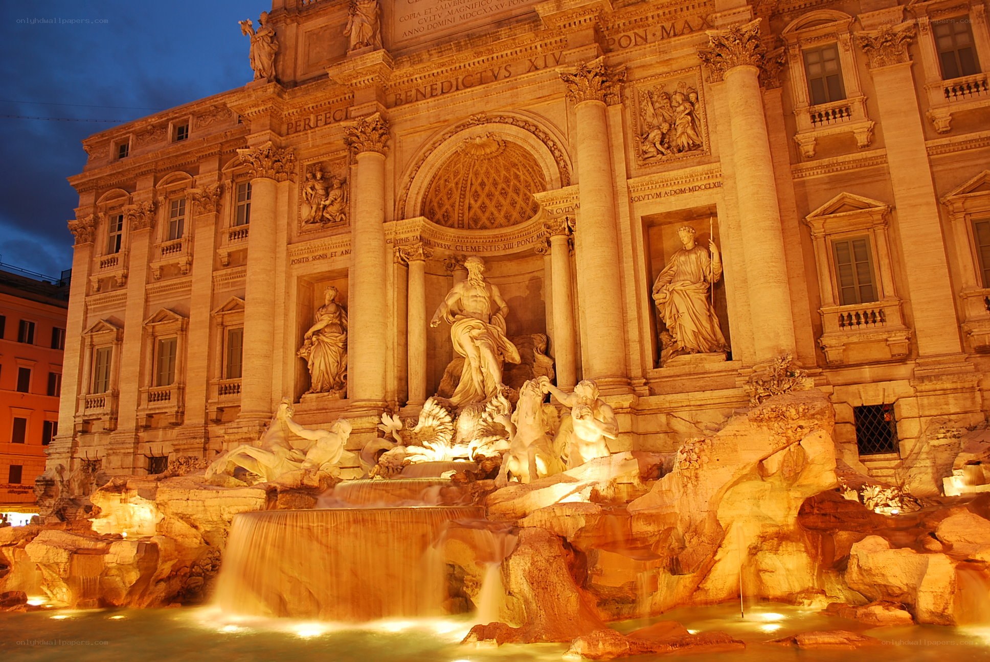Trevi Fountain at night