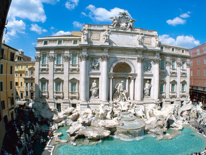 Trevi Fountain — Blue, Bright