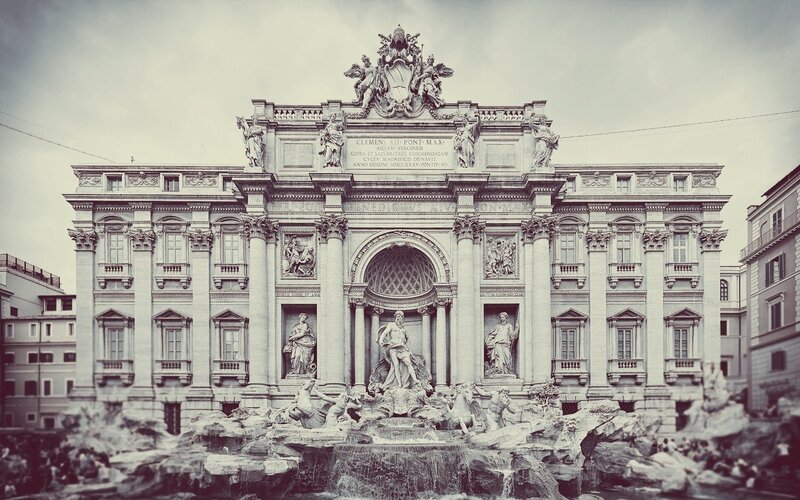 Trevi Fountain — Gray