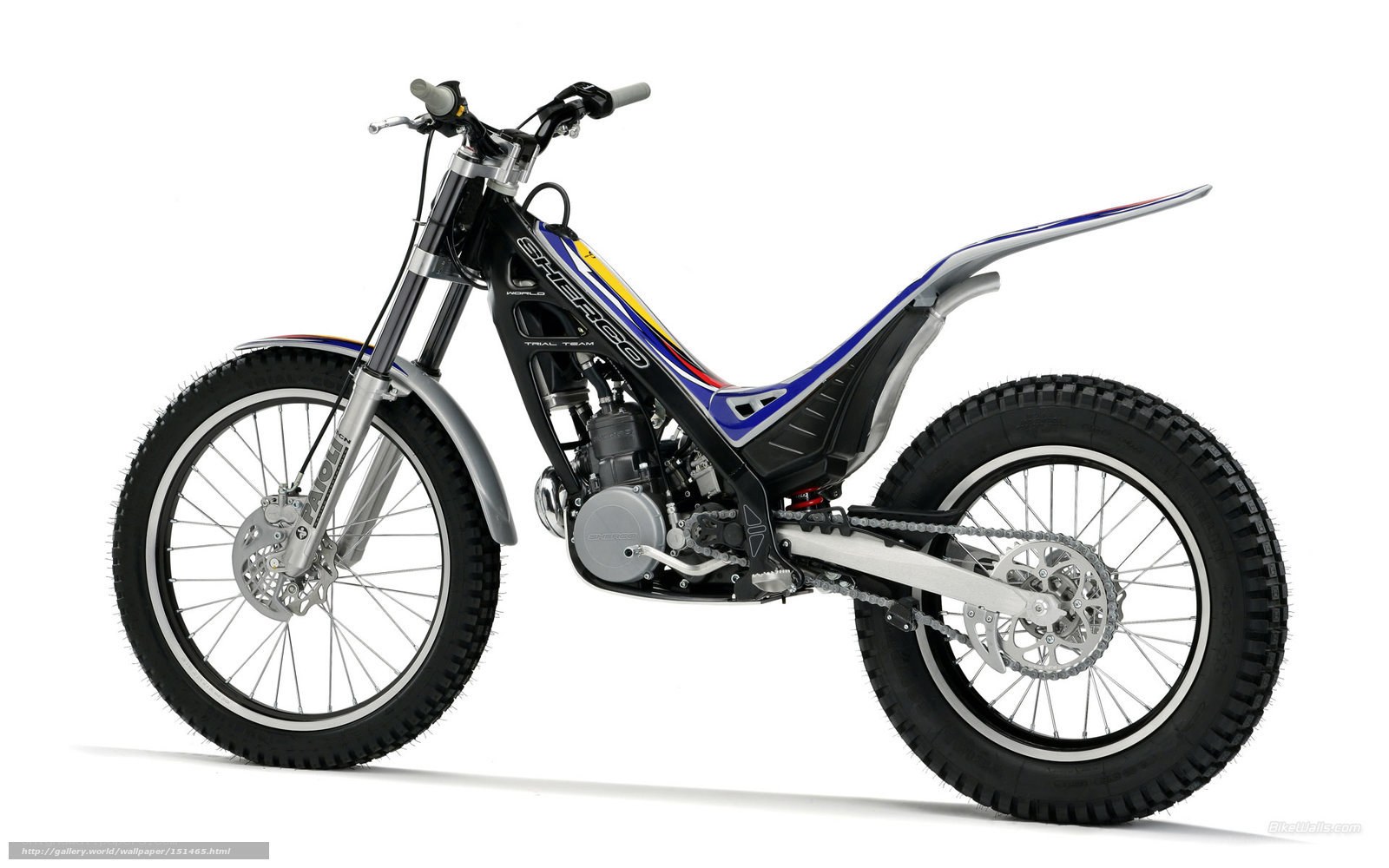 Trial motorcycle side profile