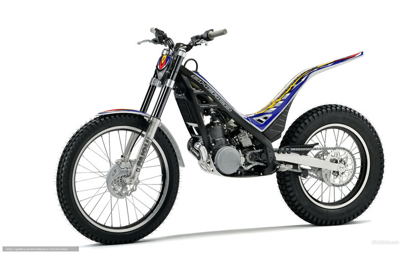 Trial motorcycle side profile