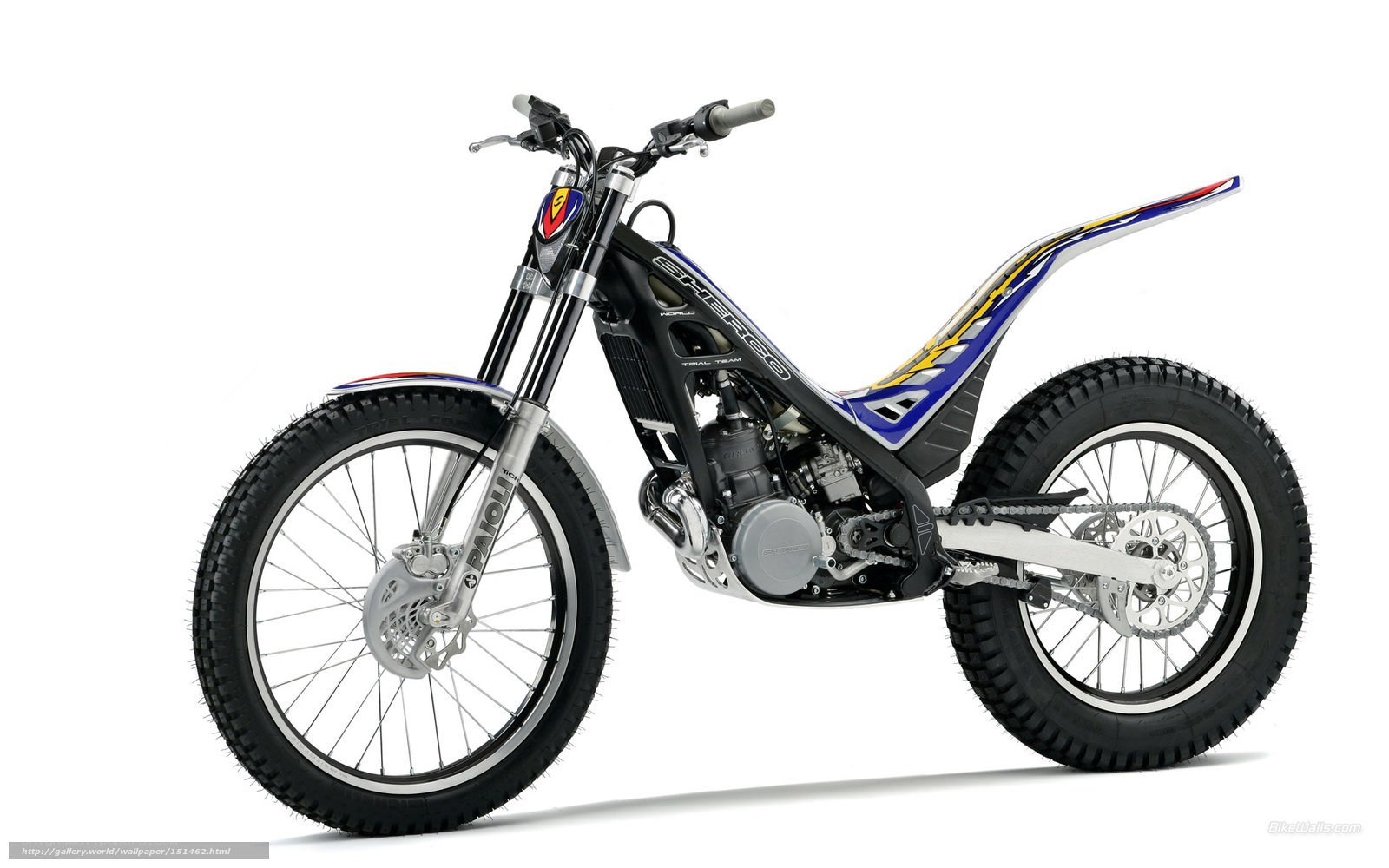 Trial motorcycle side profile