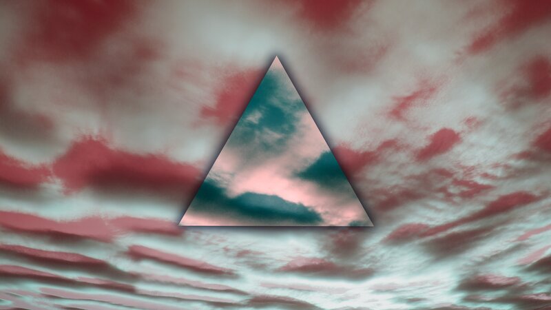 Triangle in Cloudy Sky