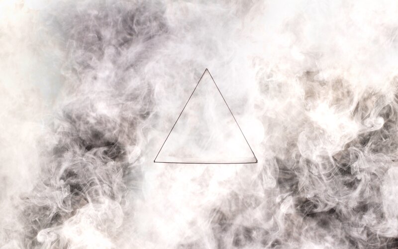 Triangle in Smoke — White, Mysterious