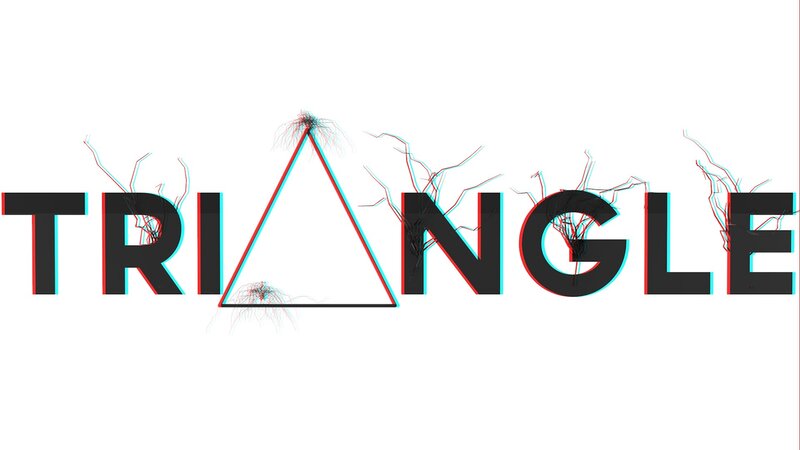 Triangle logo with glitch effect