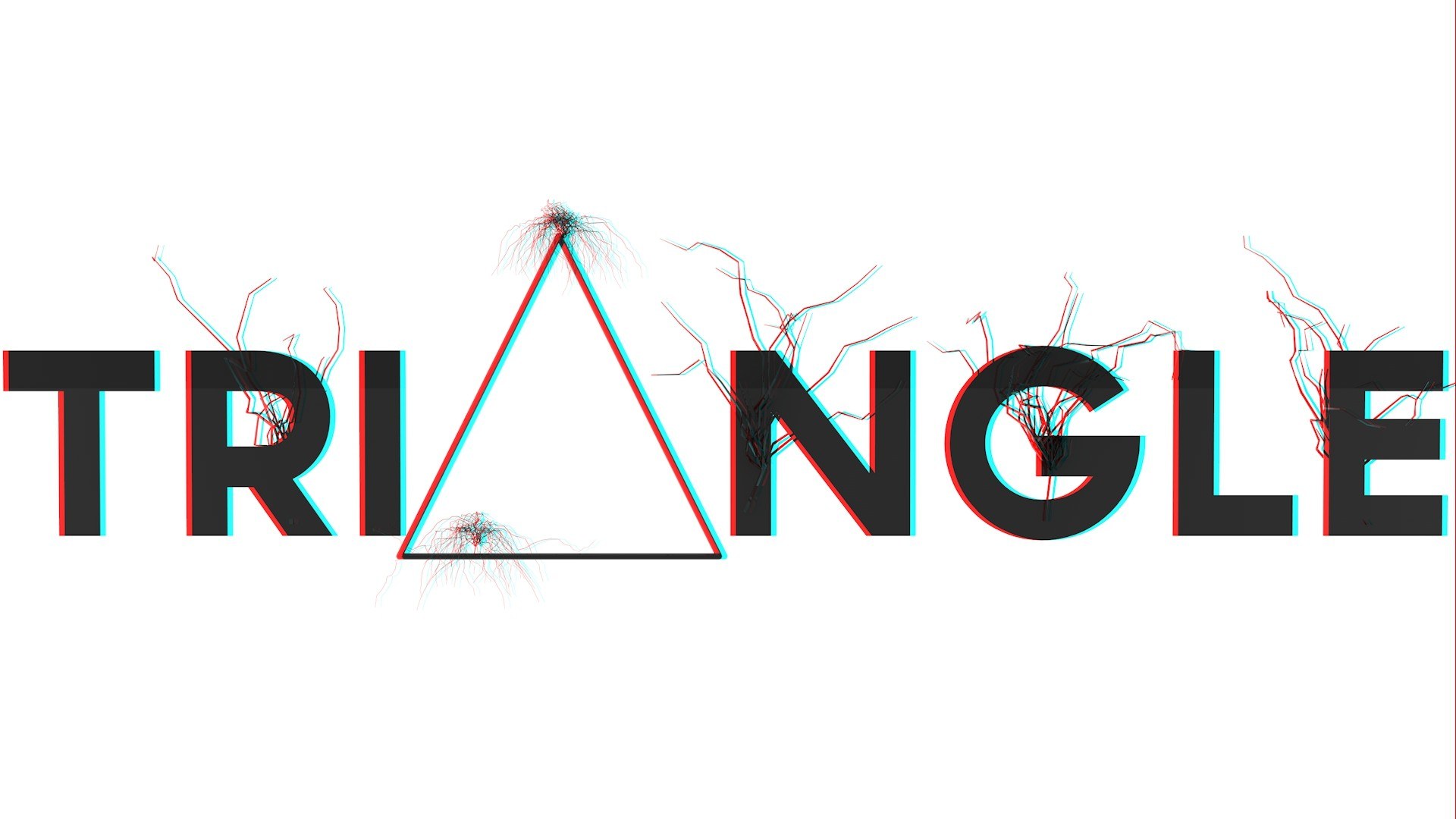 Triangle logo with glitch effect