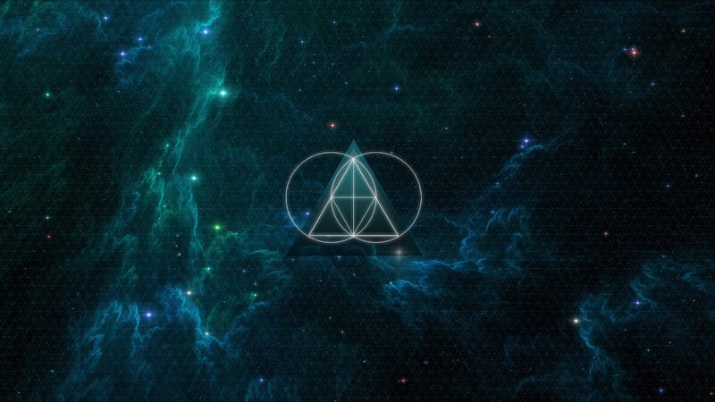 Triangle Symbol in Space — Blue