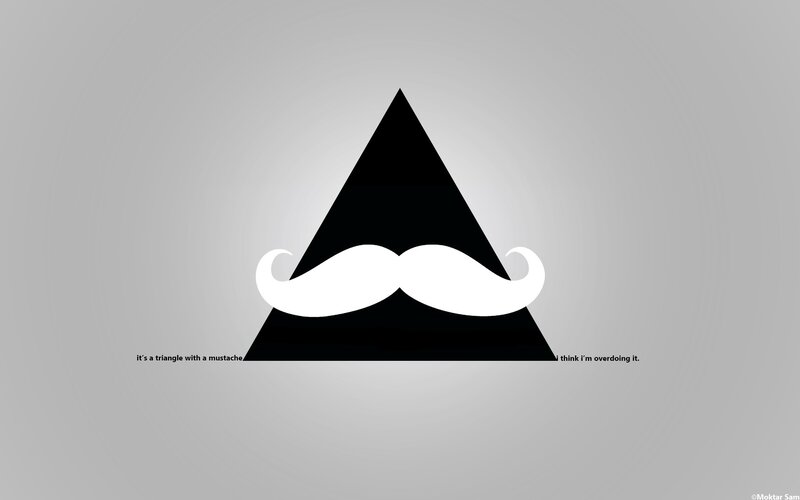 triangle with a mustache