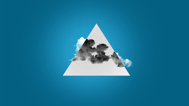 Triangle with Clouds