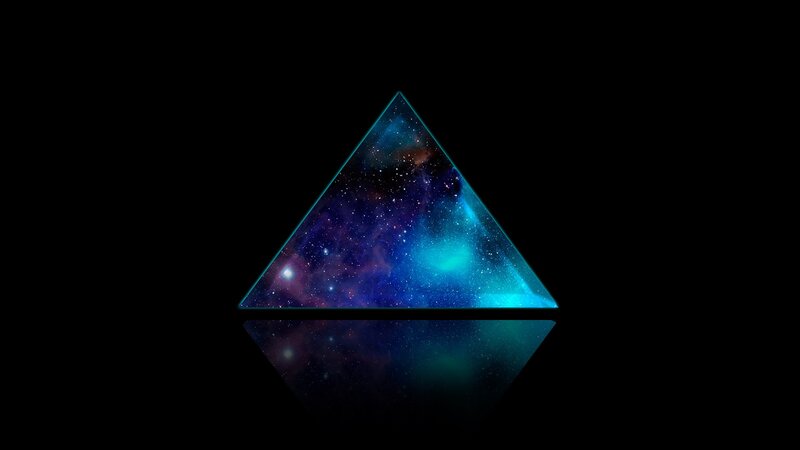 Triangle with Galaxy Inside — Black