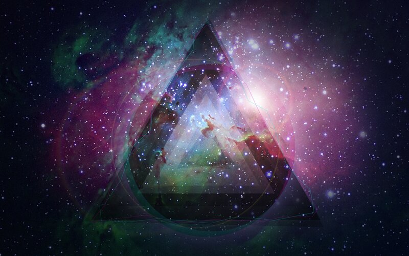 Triangles in Space Nebula