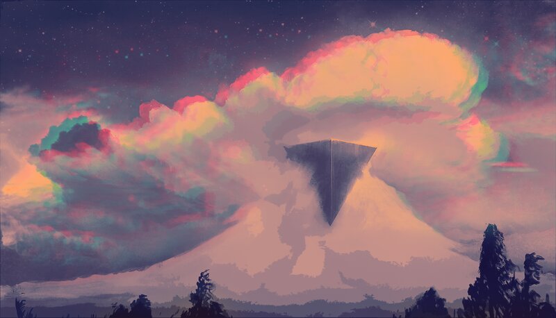 Triangular Object in Clouds