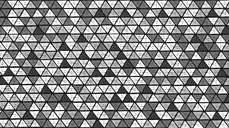 Triangular Pattern with Faces