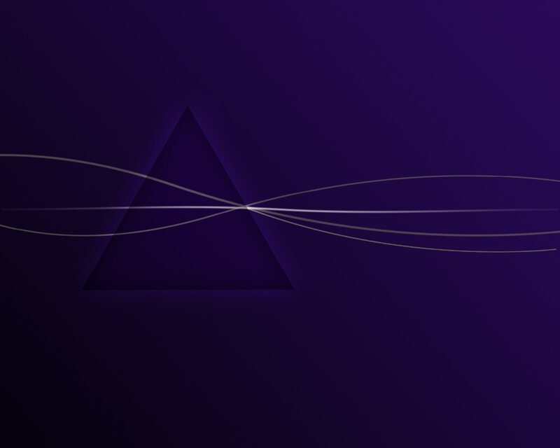 Triangular Prism with Light Beams