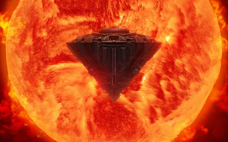 Triangular Spaceship — Red
