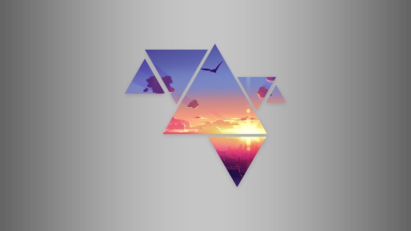 Triangular Sunset Collage