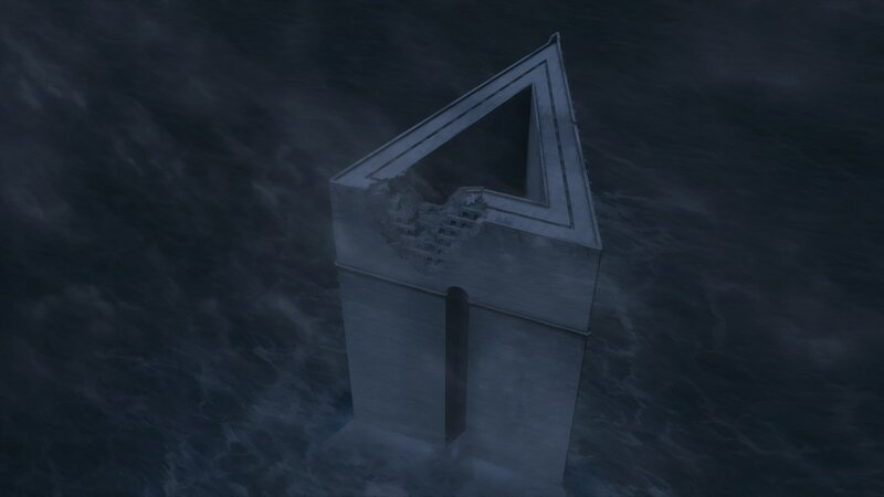 Triangular Tower in Water