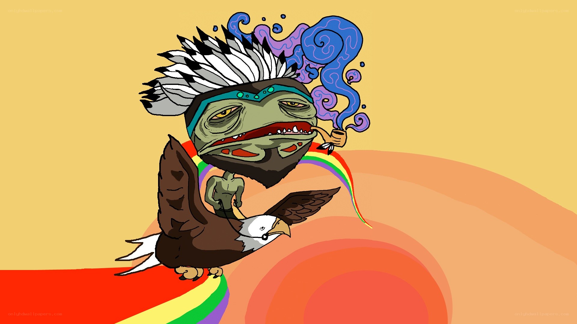 tribal bird character
