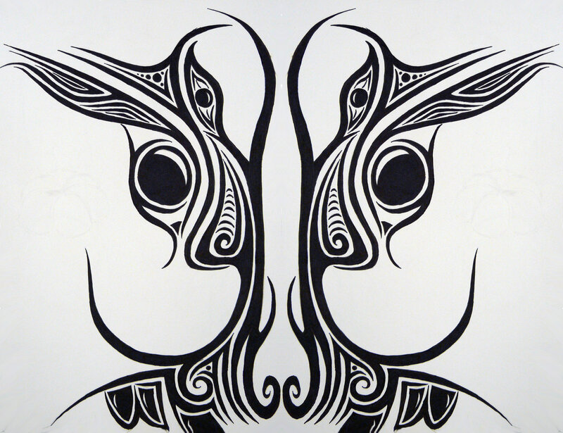 tribal bird design