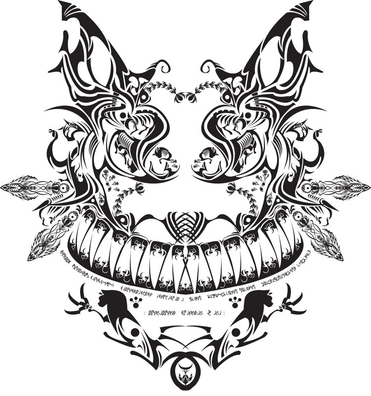 tribal cat face design