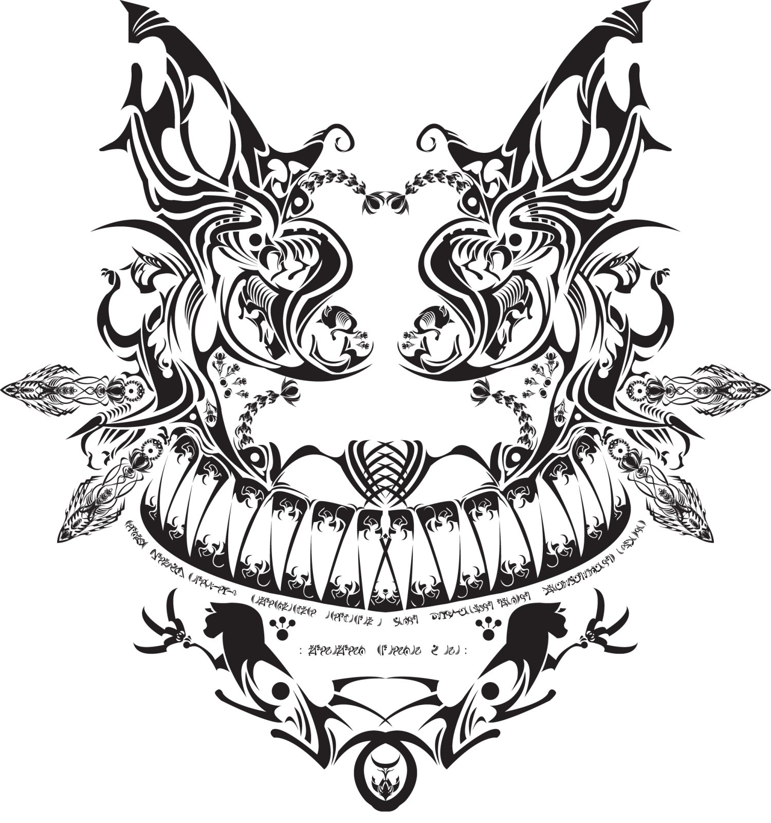 tribal cat face design
