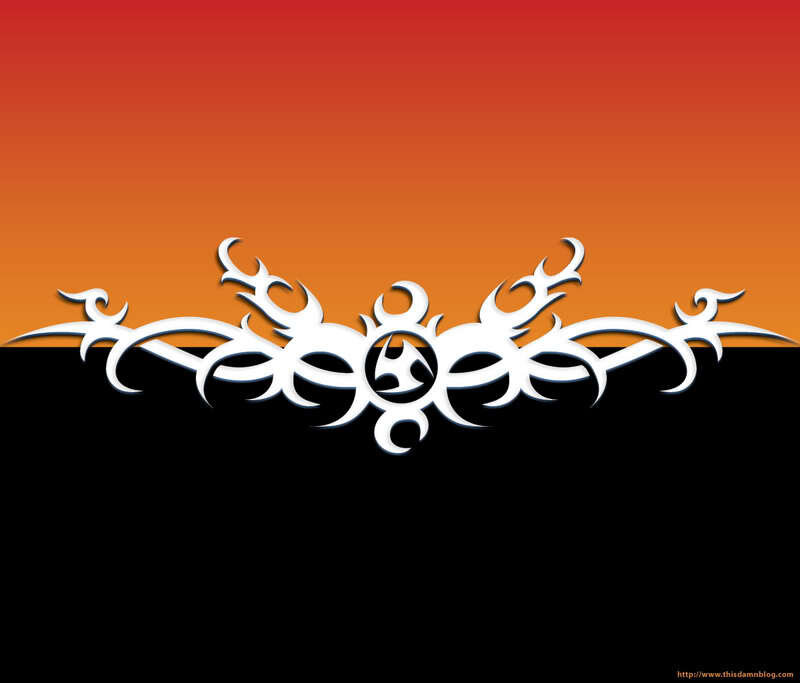 tribal design on gradient background