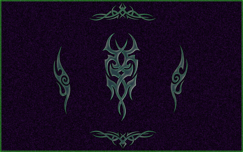tribal design on purple background