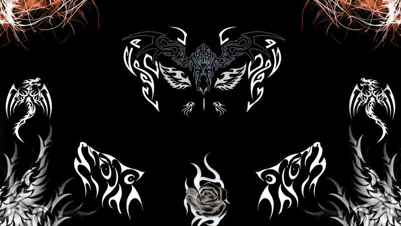 Tribal Dragon and Wolf Designs