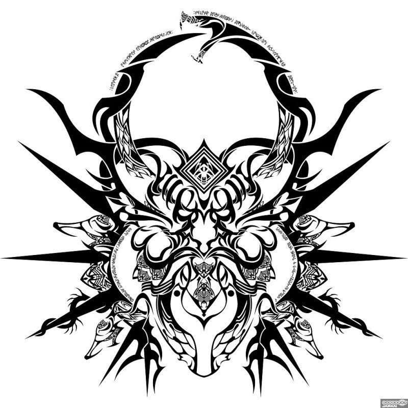 tribal dragon emblem design