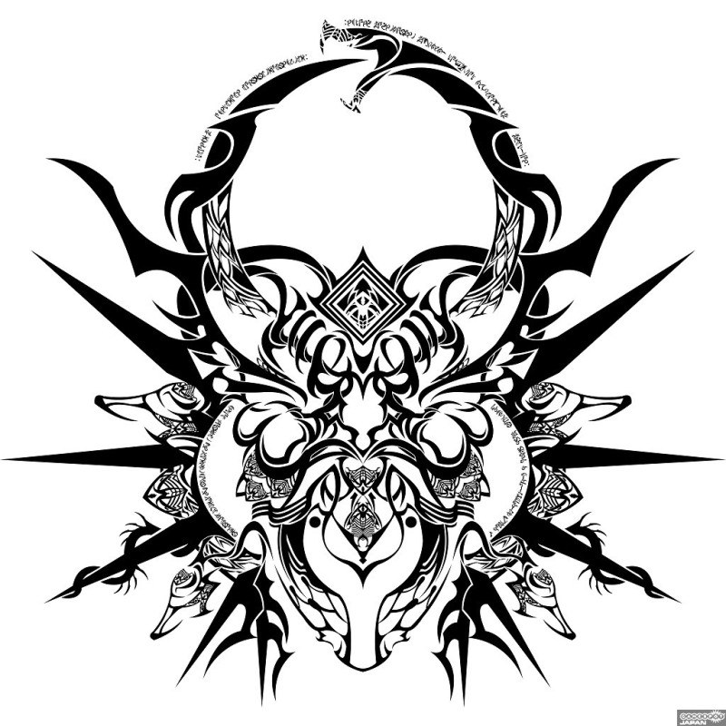tribal dragon emblem design