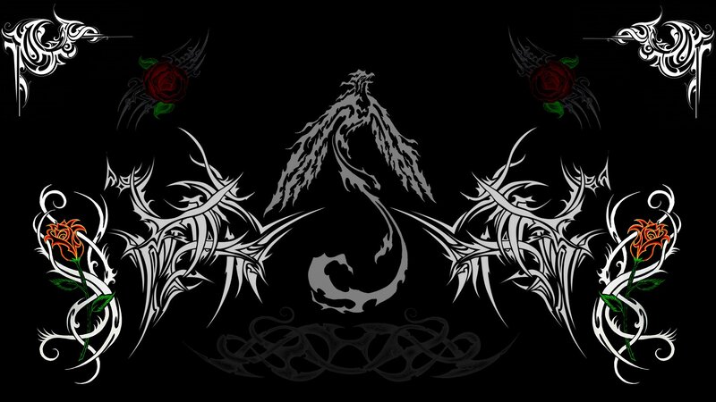 Tribal Dragon with Roses