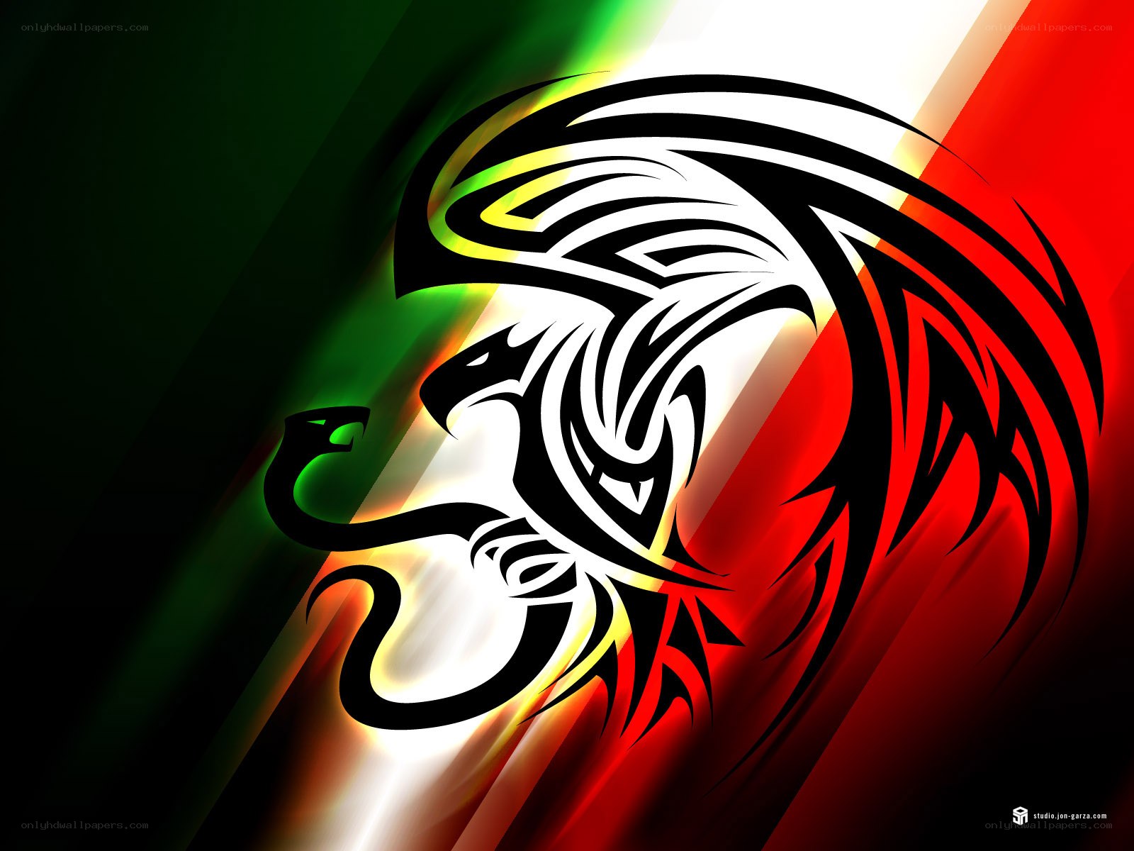 tribal eagle on flag