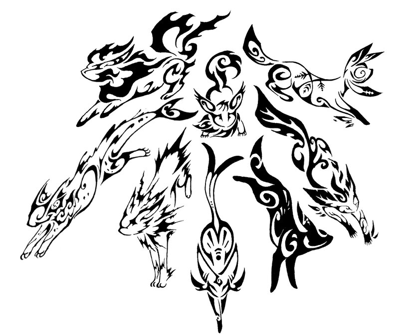 tribal fox designs