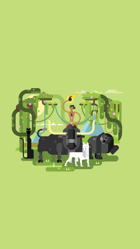 Tribal Man with Animals