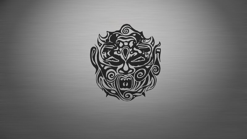 Tribal Mask Design — Black, Dark
