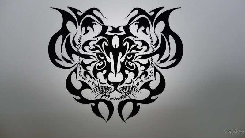 tribal tiger head design