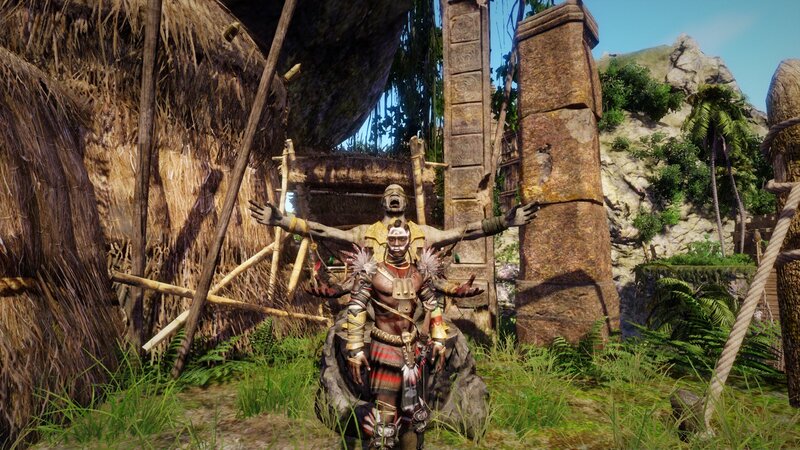 Tribal Warrior in Jungle — Green, Tropical