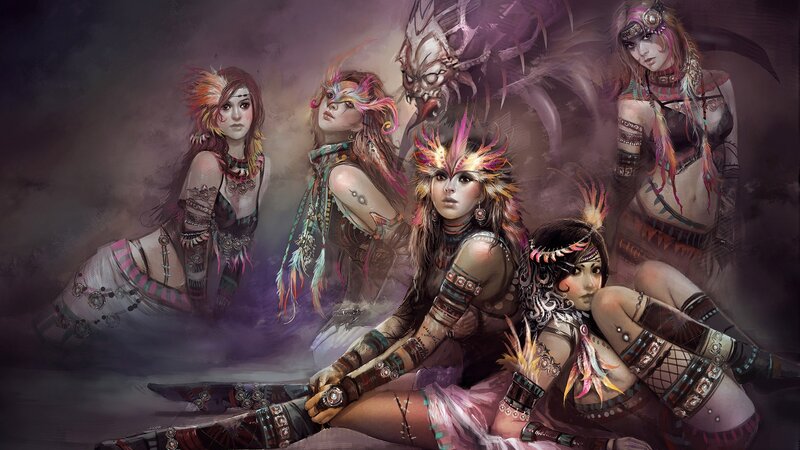 tribal warrior women art