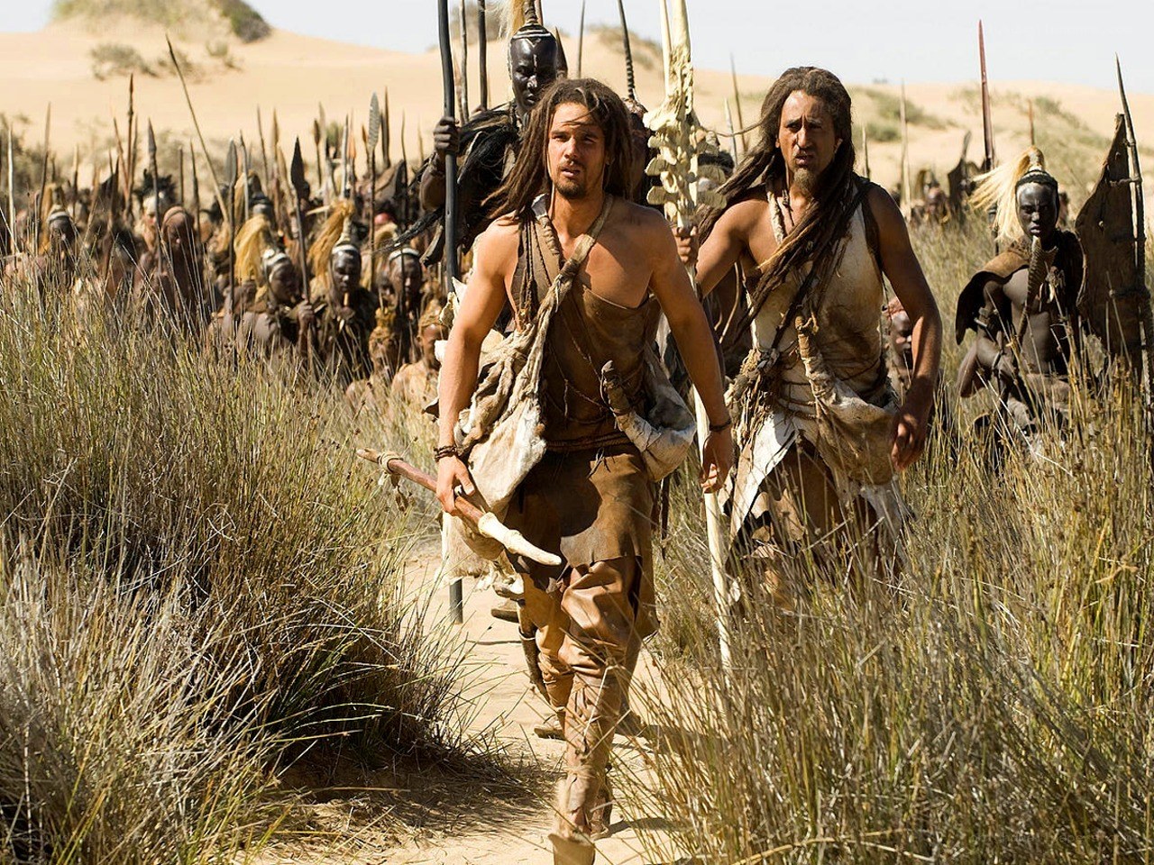 tribal warriors in desert