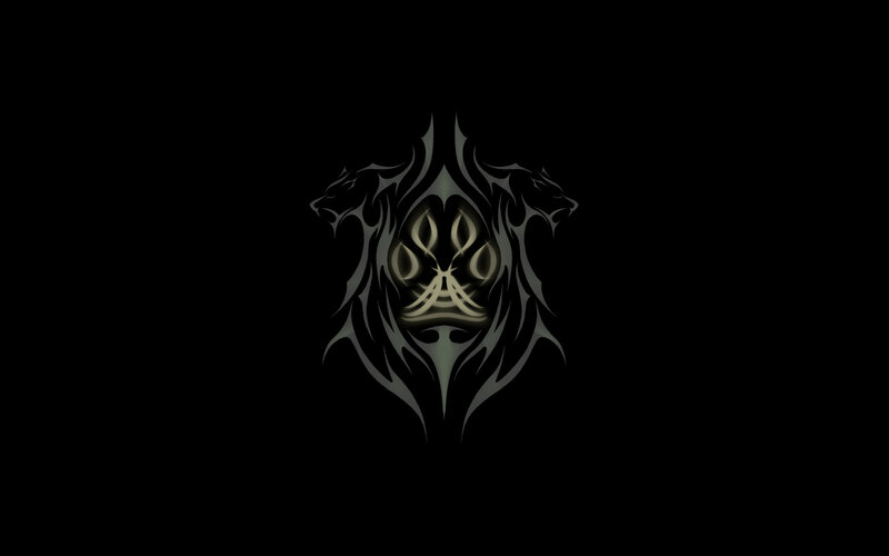 tribal wolf emblem design