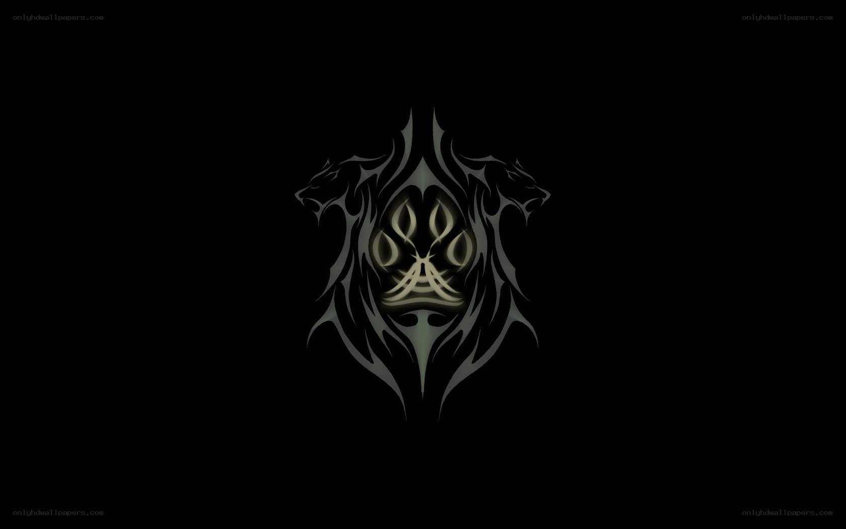 tribal wolf emblem design