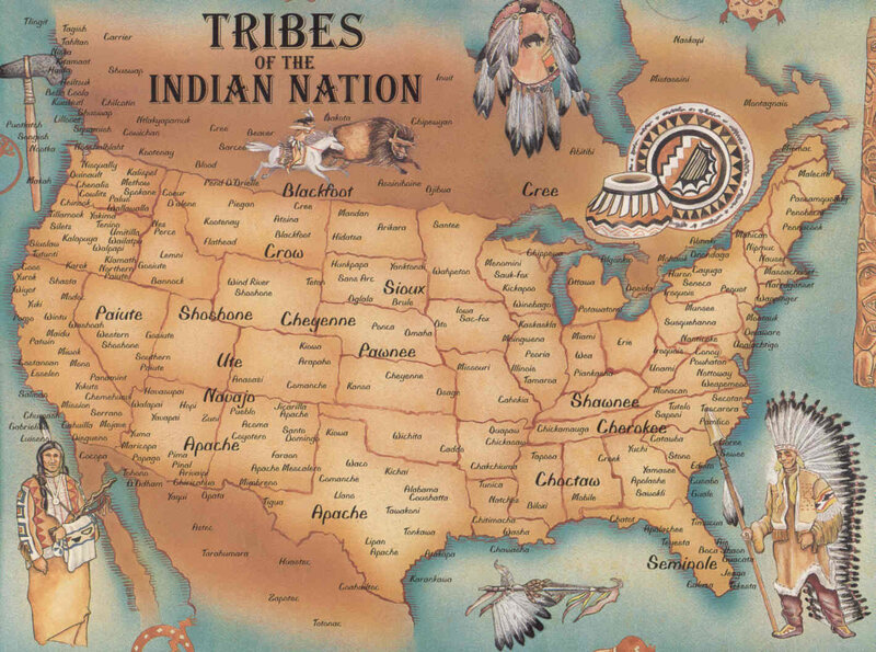 Tribes of the Indian Nation map