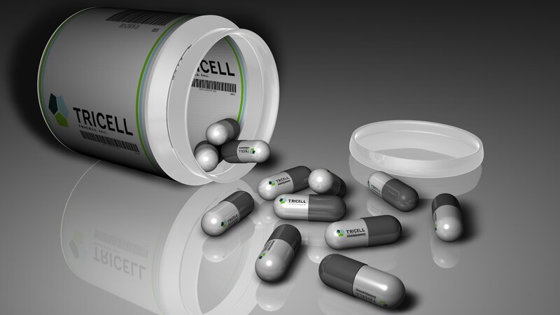 Tricell capsules spilled on surface