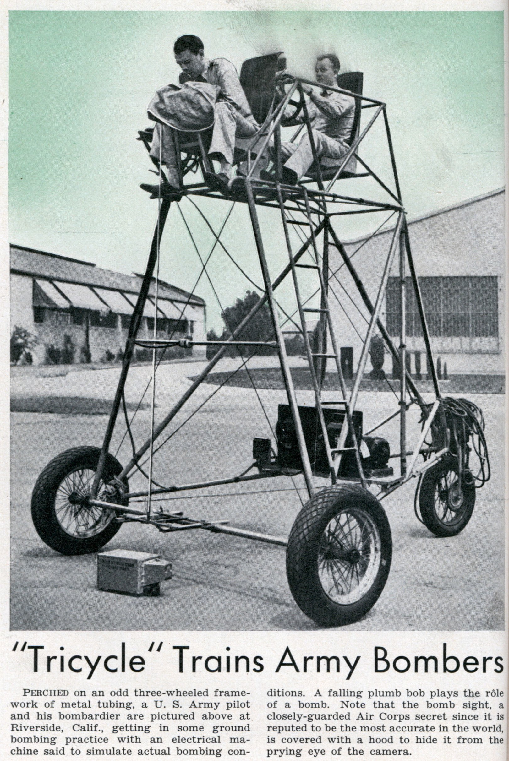 Tricycle trains army bombers