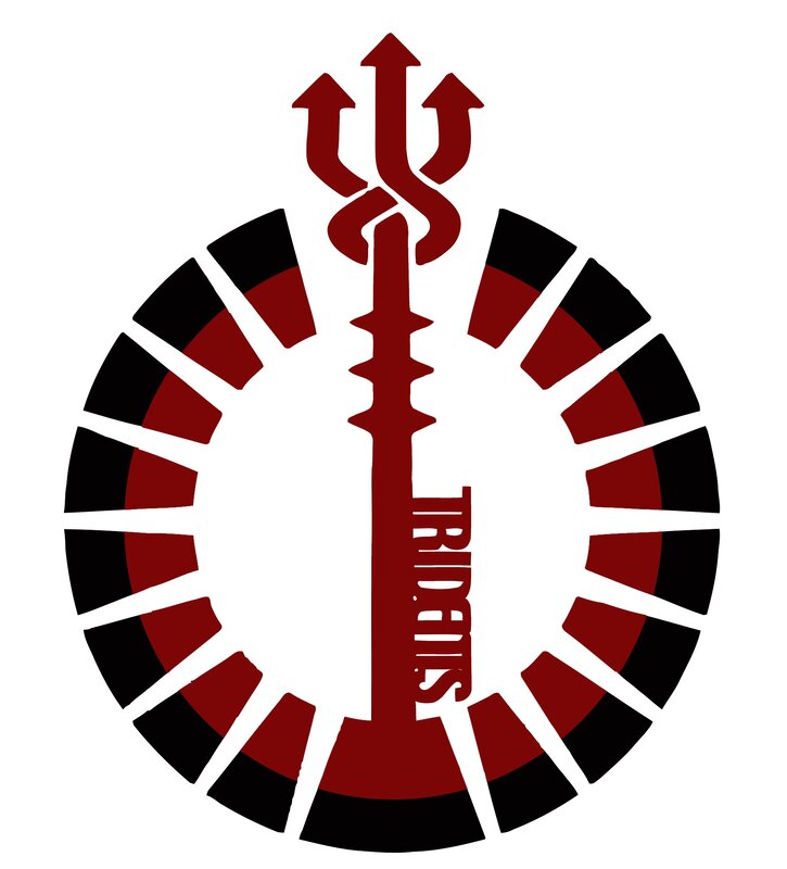 Trident logo with circular design