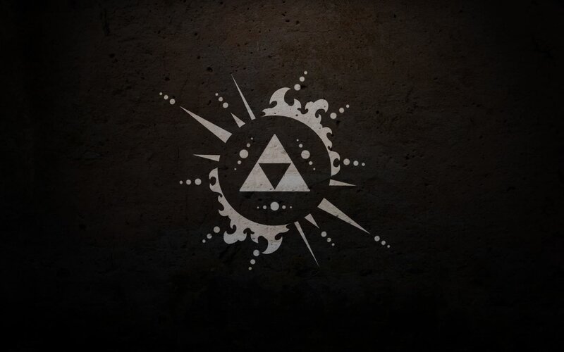 Triforce Symbol — Black, Dark
