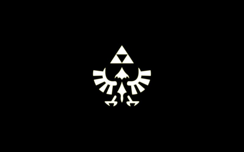 Triforce Symbol — Black, Minimalist